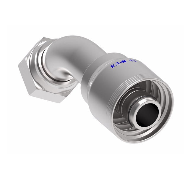 4S20BFA16 Aeroquip by Danfoss | 4 Wire 4S Female BSPP Swivel 60° Cone Seat 45° Elbow (BFA) Crimp Fitting | -20 Female BSPP Swivel x -16 Hose Barb | Steel