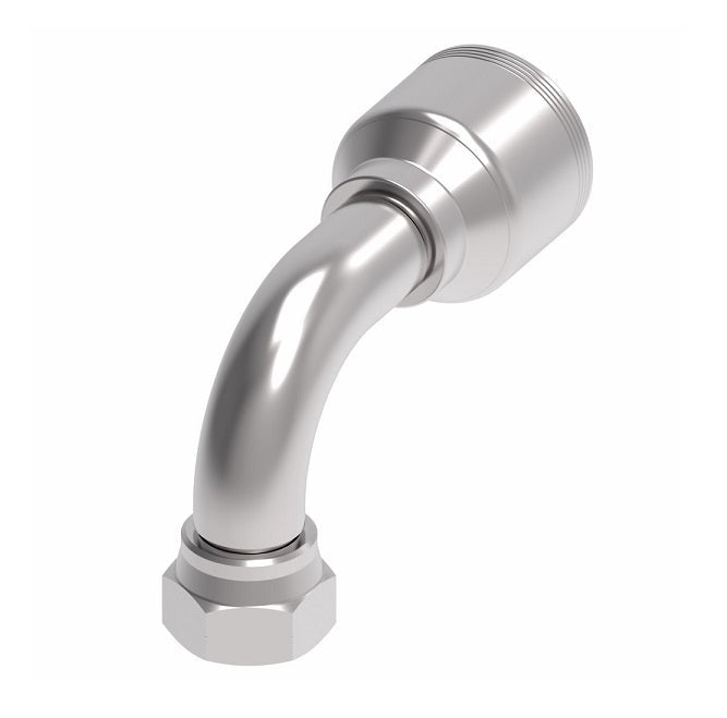 4S12BFB12 Aeroquip by Danfoss | 4 Wire 4S Female BSPP Swivel 60° Cone Seat 90° Elbow (BFB) Crimp Fitting | -12 Female BSPP Swivel x -12 Hose Barb | Steel