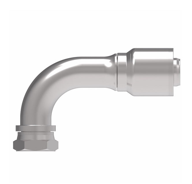 4S32BFB32 Aeroquip by Danfoss | 4 Wire 4S Female BSPP Swivel 60° Cone Seat 90° Elbow (BFB) Crimp Fitting | -32 Female BSPP Swivel x -32 Hose Barb | Steel
