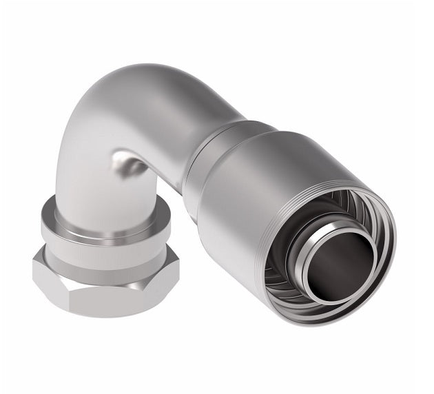 4S32BFB32 Aeroquip by Danfoss | 4 Wire 4S Female BSPP Swivel 60° Cone Seat 90° Elbow (BFB) Crimp Fitting | -32 Female BSPP Swivel x -32 Hose Barb | Steel