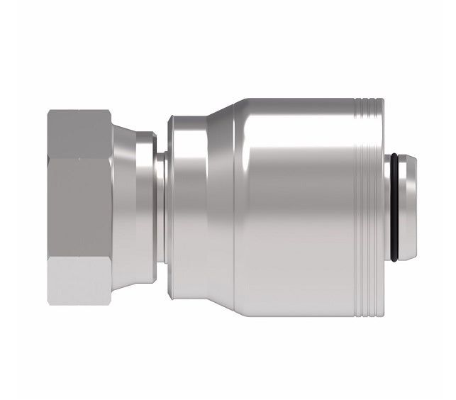 4S16BF16 Aeroquip by Danfoss | 4 Wire 4S Female BSPP Swivel 60° Cone Seat (BF) Crimp Fitting | -16 Female BSPP Swivel x -16 Hose Barb | Steel