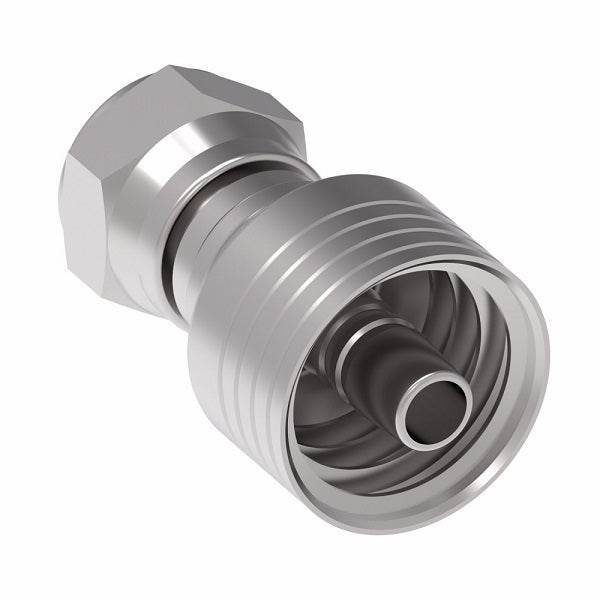 4S8BF8 Aeroquip by Danfoss | 4 Wire 4S JIS/BSPP Female Swivel (BF) Crimp Fitting | -08 Female BSPP Swivel x -08 Hose Barb | Steel