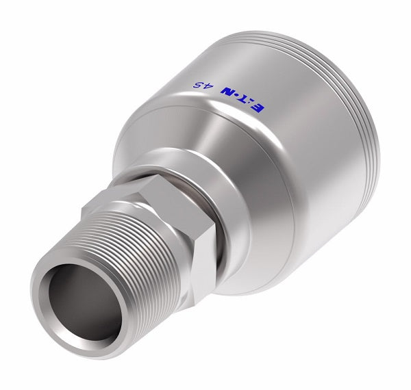 4S12BT12 Aeroquip by Danfoss | 4 Wire 4S BSP Male Tapered Rigid (BT) Crimp Fitting | -12 Male BSPT Rigid x -12 Hose Barb | Steel