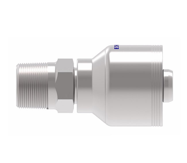 4S16BT16 Aeroquip by Danfoss | 4 Wire 4S BSP Male Tapered Rigid (BT) Crimp Fitting | -16 Male BSPT Rigid x -16 Hose Barb | Steel