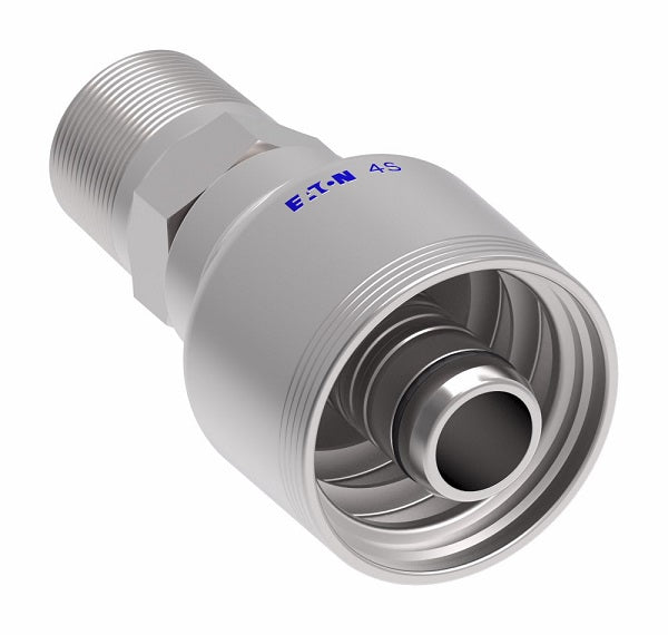 4S12BT12 Aeroquip by Danfoss | 4 Wire 4S BSP Male Tapered Rigid (BT) Crimp Fitting | -12 Male BSPT Rigid x -12 Hose Barb | Steel