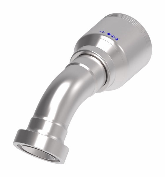 4S20CTA20 Aeroquip by Danfoss | 4 Wire 4S CAT Flange 45° Elbow (CTA) Crimp Fitting | -20 CAT Flange x -16 Hose Barb | Steel