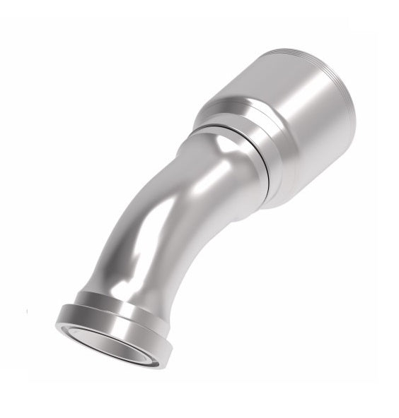 4S32CTA32 Aeroquip by Danfoss | 4 Wire 4S CAT Flange 45° Elbow (CTA) Crimp Fitting | -32 CAT Flange x -32 Hose Barb | Steel