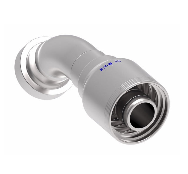 4S20CTA20 Aeroquip by Danfoss | 4 Wire 4S CAT Flange 45° Elbow (CTA) Crimp Fitting | -20 CAT Flange x -20 Hose Barb | Steel
