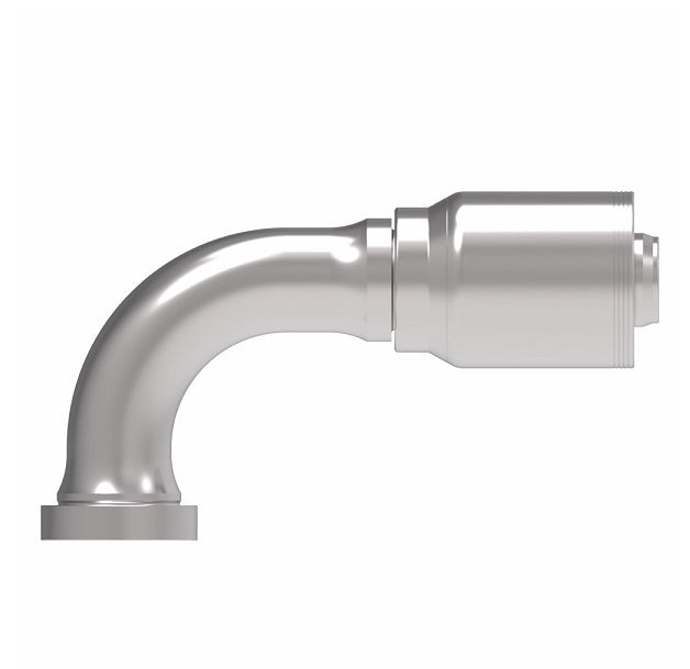 4S16CTB12 Aeroquip by Danfoss | 4 Wire 4S CAT Flange 90° Elbow (CTB) Crimp Fitting | -16 CAT Flange x -12 Hose Barb | Steel