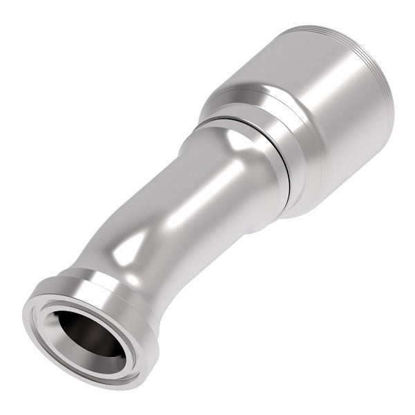 4S32CTD32 Aeroquip by Danfoss | 4 Wire 4S CAT Flange 22.5° Elbow (CTD) Crimp Fitting | -32 CAT Flange x -32 Hose Barb | Steel