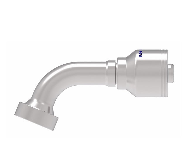 4S12CTE12 Aeroquip by Danfoss | 4 Wire 4S CAT Flange 67.5° Elbow (CTE) Crimp Fitting | -12 CAT Flange x -12 Hose Barb | Steel