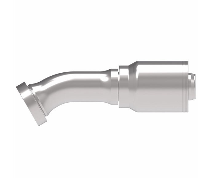 4S32CTF32 Aeroquip by Danfoss | 4 Wire 4S CAT Flange 30° Elbow (CTF) Crimp Fitting | -32 CAT Flange x -32 Hose Barb | Steel