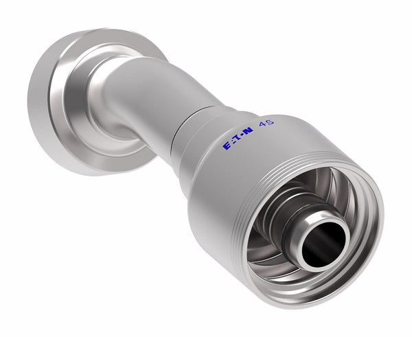 4S16CTF16 Aeroquip by Danfoss |4 Wire 4S CAT Flange 30° Elbow (CTF) Crimp Fitting | -16 CAT Flange x -16 Hose Barb | Steel