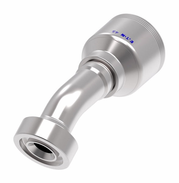 4S16CTF16 Aeroquip by Danfoss |4 Wire 4S CAT Flange 30° Elbow (CTF) Crimp Fitting | -16 CAT Flange x -16 Hose Barb | Steel
