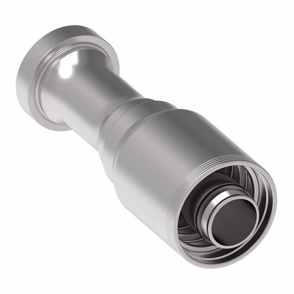 4S24CT24 Aeroquip by Danfoss | 4 Wire 4S CAT Flange (CT) Crimp Fitting | -24 CAT Flange x -24 Hose Barb | Steel