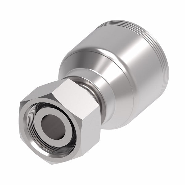 4S32DL20 Aeroquip by Danfoss | 4 Wire 4S Female DIN 24° Seat Swivel DKO (Light) (DL) Crimp Fitting | L35 Female DKO/DIN 24° Seat x -20 Hose Barb | Steel