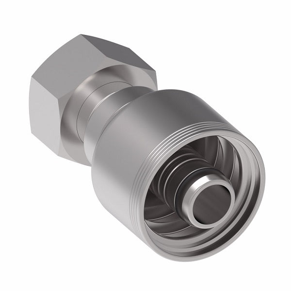 4S32DL20 Aeroquip by Danfoss | 4 Wire 4S Female DIN 24° Seat Swivel DKO (Light) (DL) Crimp Fitting | L35 Female DKO/DIN 24° Seat x -20 Hose Barb | Steel