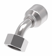 4S20DSA12 Aeroquip by Danfoss | 4 Wire 4S Female DIN 24° Seat Swivel DKO (Heavy) 45° Elbow (DSA) Crimp Fitting | S20 Female DKO/DIN 24° Seat x -12 Hose Barb | Steel