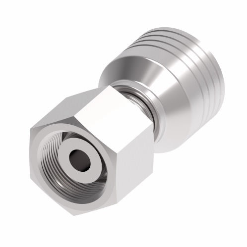 4S8DS6 Aeroquip by Danfoss | 4 Wire 4S DKO Female Swivel, Heavy Duty (DS) Crimp Fitting | S12 Female DKO/DIN x -06 Hose Barb | Steel