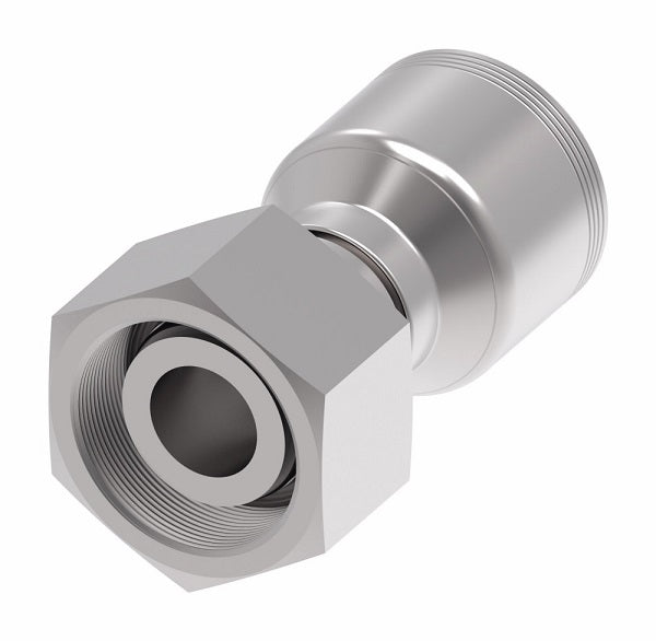 4S20DS12 Aeroquip by Danfoss | 4 Wire 4S Female DKO/DIN 24° Seat Swivel DKO (Heavy) (DS) Crimp Fitting | S25 Female DKO/DIN 24° Seat x -12 Hose Barb | Steel