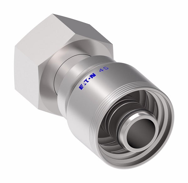 4S10DS6 Aeroquip by Danfoss | 4 Wire 4S DKO Female Swivel, Heavy Duty (DS) Crimp Fitting | S14 Female DKO/DIN x -06 Hose Barb | Steel