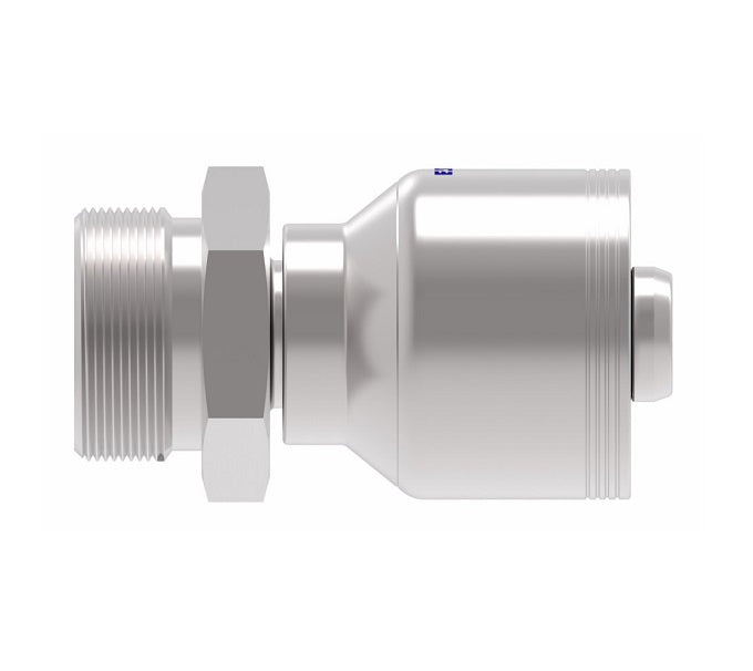 4S6EK6 Aeroquip by Danfoss | 4 Wire 4S 24° Male, Heavy Duty (EK) Crimp Fitting | S10 Male DKO/DIN x -06 Hose Barb | Steel