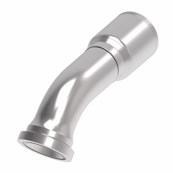 4S32FHA24 Aeroquip by Danfoss | 4 Wire 4S SAE Code 62 Flange 45° Elbow (FHA) Crimp Fitting | -32 Code 62 Flange x -24 Hose Barb | Steel