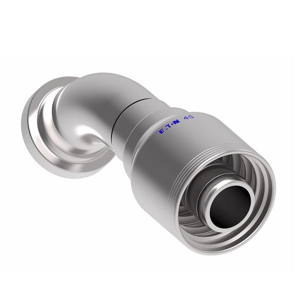 4S20FHA20 Aeroquip by Danfoss | 4 Wire 4S SAE Code 62 Flange 45° Elbow (FHA) Crimp Fitting | -20 Code 62 Flange x -20 Hose Barb | Steel