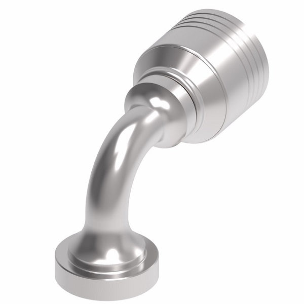 4S8FHB8 Aeroquip by Danfoss | 4 Wire 4S SAE Code 62 Split Flange 90° Elbow (FHB) Crimp Fitting | -08 Code 62 Split Flange x -08 Hose Barb | Steel