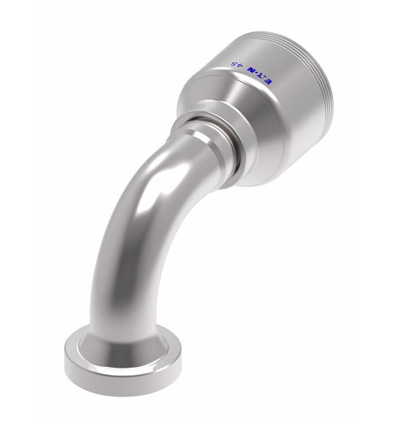 4S12FHB12 Aeroquip by Danfoss | 4 Wire 4S SAE Code 62 Flange 90° Elbow (FHB) Crimp Fitting | -12 Code 62 Flange x -12 Hose Barb | Steel