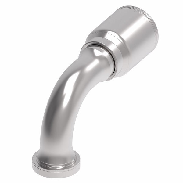 4S24FHB24 Aeroquip by Danfoss | 4 Wire 4S SAE Code 62 Flange 90° Elbow (FHB) Crimp Fitting | -24 Code 62 Flange x -24 Hose Barb | Steel