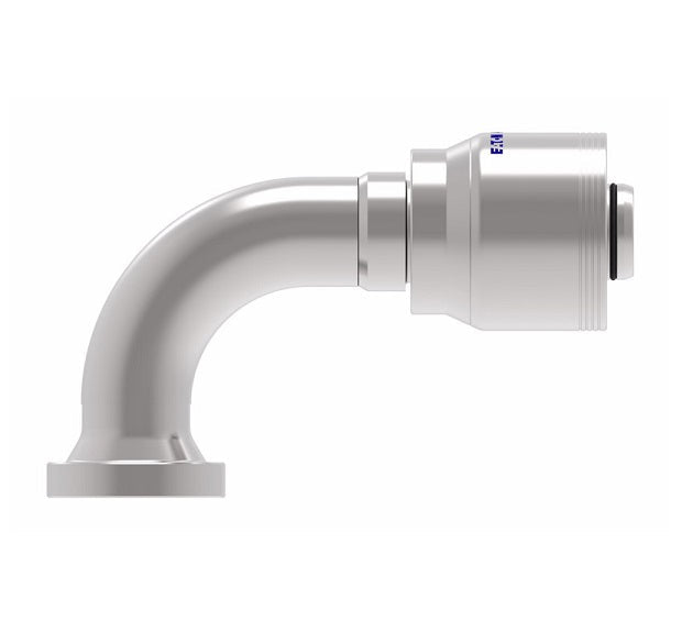4S20FHB16 Aeroquip by Danfoss | 4 Wire 4S SAE Code 62 Flange 90° Elbow (FHB) Crimp Fitting | -20 Code 62 Flange x -16 Hose Barb | Steel