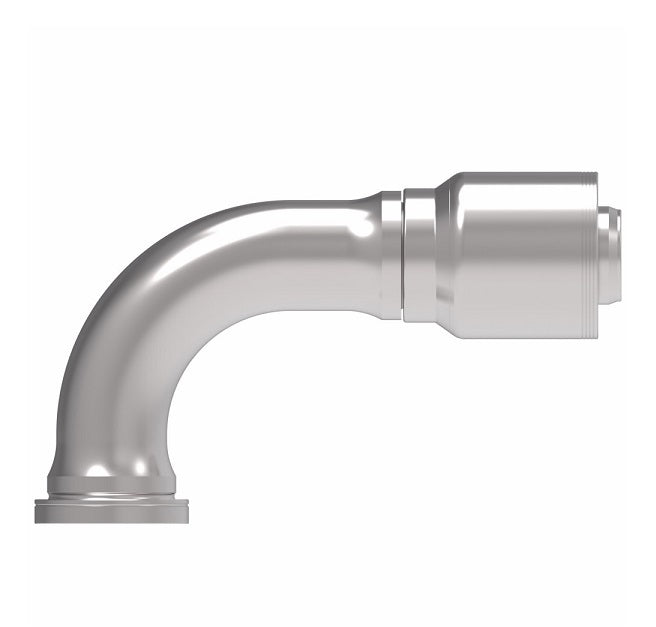 4S32FHB32 Aeroquip by Danfoss | 4 Wire 4S SAE Code 62 Flange 90° Elbow (FHB) Crimp Fitting | -32 Code 62 Flange x -32 Hose Barb | Steel