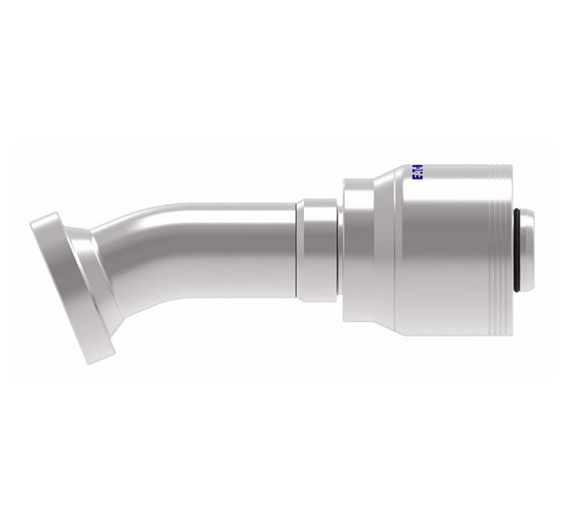 4S16FHD16 Aeroquip by Danfoss | 4 Wire 4S SAE Code 62 Flange 22.5° Elbow (FHD) Crimp Fitting | -16 Code 62 Flange x -16 Hose Barb | Steel