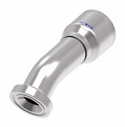 4S24FHF20 Aeroquip by Danfoss | 4 Wire 4S SAE Code 62 Flange (FHF) 30° Elbow Crimp Fitting | -24 Code 62 Flange x -20 Hose Barb | Steel
