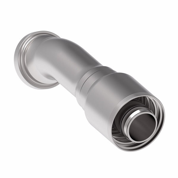 4S32FHF32 Aeroquip by Danfoss | 4 Wire 4S SAE Code 62 Flange (FHF) 30° Elbow Crimp Fitting | -32 Code 62 Flange x -32 Hose Barb | Steel