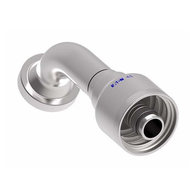 4S12FHG12 Aeroquip by Danfoss | 4 Wire 4S SAE Code 62 Flange 60° Elbow (FHG) Crimp Fitting | -12 Code 62 Flange x -12 Hose Barb | Steel