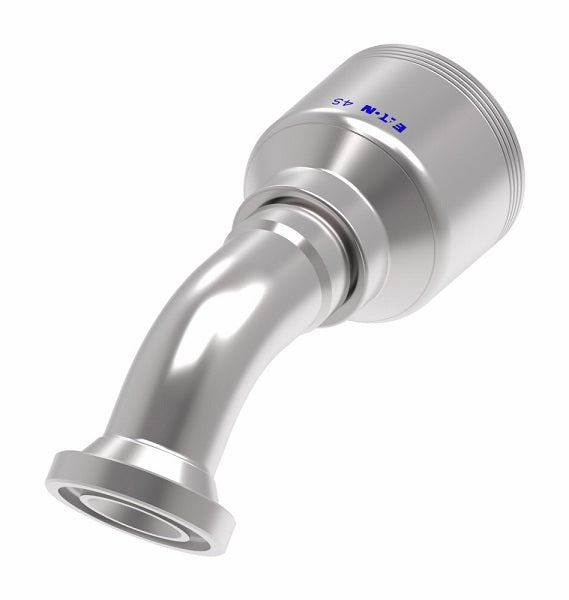 4S16FLA12 Aeroquip by Danfoss | 4 Wire 4S SAE Code 61 Flange 45° Elbow (FLA) Crimp Fitting | -16 Code 61 Flange x -12 Hose Barb | Steel