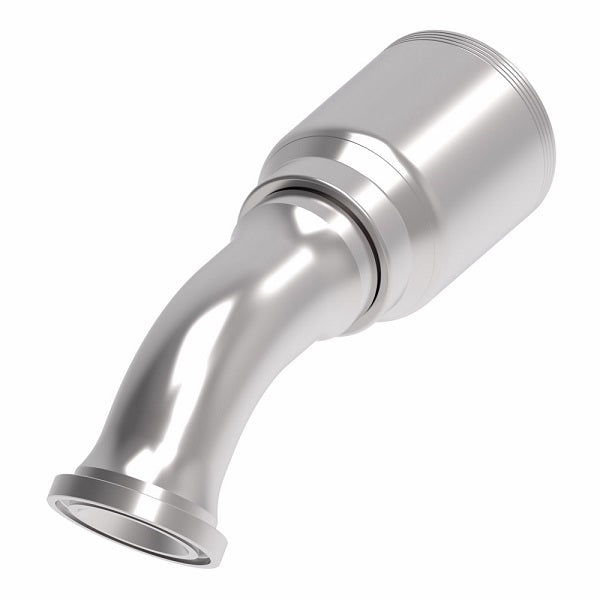 4S24FLA24 Aeroquip by Danfoss | 4 Wire 4S SAE Code 61 Flange 45° Elbow (FLA) Crimp Fitting | -24 Code 61 Flange x -24 Hose Barb | Steel