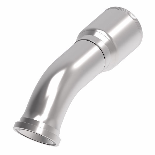 4S32FLA24 Aeroquip by Danfoss | 4 Wire 4S SAE Code 61 Flange 45° Elbow (FLA) Crimp Fitting | -32 Code 61 Flange x -24 Hose Barb | Steel