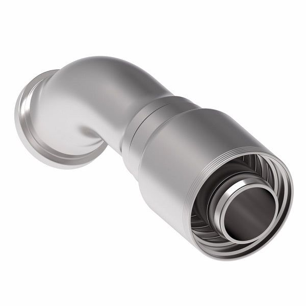 4S32FLA32 Aeroquip by Danfoss | 4 Wire 4S SAE Code 61 Flange 45° Elbow (FLA) Crimp Fitting | -32 Code 61 Flange x -32 Hose Barb | Steel