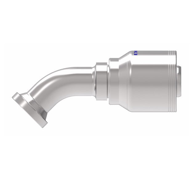 4S20FLA20 Aeroquip by Danfoss | 4 Wire 4S SAE Code 61 Flange 45° Elbow (FLA) Crimp Fitting | -20 Code 61 Flange x -20 Hose Barb | Steel