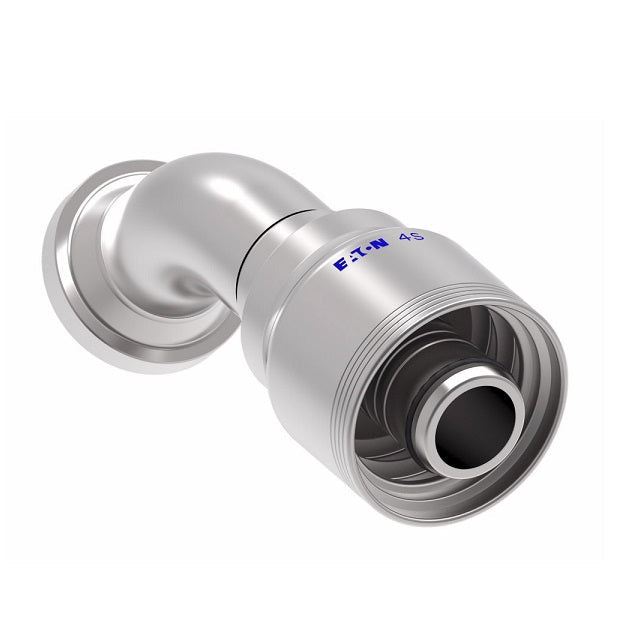 4S20FLA16 Aeroquip by Danfoss | 4 Wire 4S SAE Code 61 Flange 45° Elbow (FLA) Crimp Fitting | -20 Code 61 Flange x -16 Hose Barb | Steel