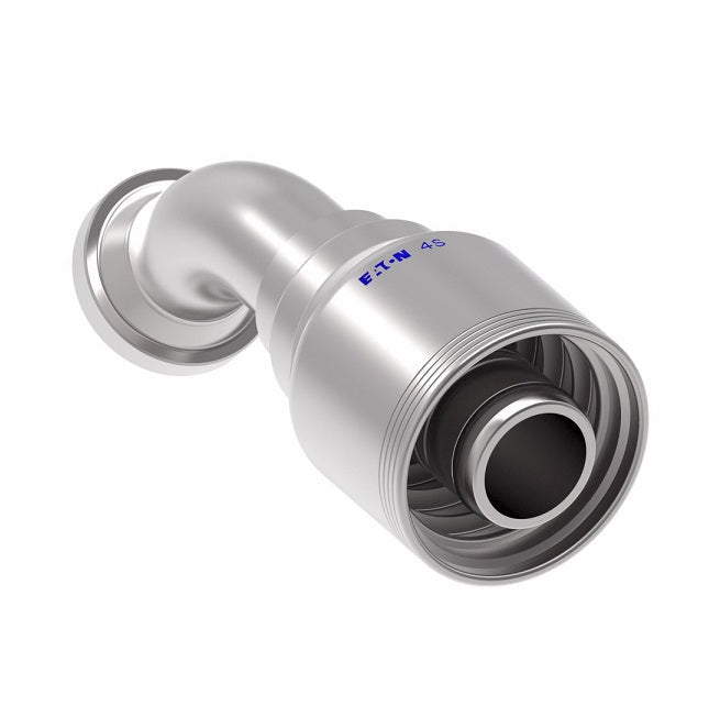 4S20FLA20 Aeroquip by Danfoss | 4 Wire 4S SAE Code 61 Flange 45° Elbow (FLA) Crimp Fitting | -20 Code 61 Flange x -20 Hose Barb | Steel