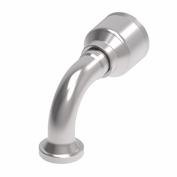 4S20FLB12 Aeroquip by Danfoss | 4 Wire 4S SAE Code 61 Flange 90° Elbow (FLB) Crimp Fitting | -20 Code 61 Flange x -12 Hose Barb | Steel