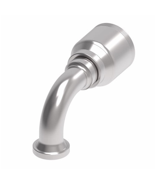 4S20FLB20.068 Aeroquip by Danfoss | 4 Wire 4S SAE Code 61 Flange 90° Elbow (FLB) Crimp Fitting | -20 Code 61 Flange x -20 Hose Barb | Steel