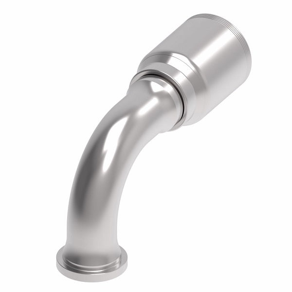 4S24FLB24 Aeroquip by Danfoss | 4 Wire 4S SAE Code 61 Flange 90° Elbow (FLB) Crimp Fitting | -24 Code 61 Flange x -24 Hose Barb | Steel