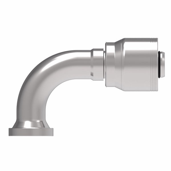 4S24FLB16 Aeroquip by Danfoss | 4 Wire 4S SAE Code 61 Flange 90° Elbow (FLB) Crimp Fitting | -24 Code 61 Flange x -16 Hose Barb | Steel