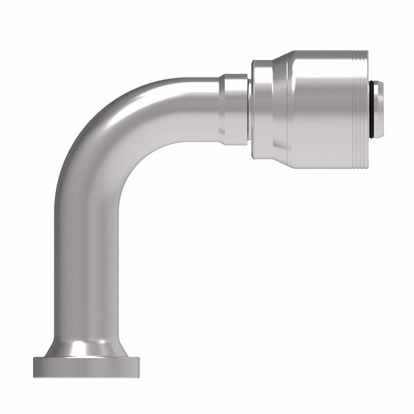 4S16FLB16.116 Aeroquip by Danfoss | 4 Wire 4S SAE Code 61 Flange 90° Elbow (FLB) Crimp Fitting | -16 Code 61 Flange x -16 Hose Barb | Steel