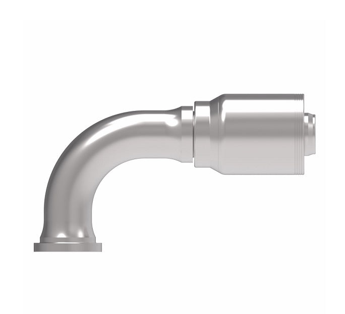 4S24FLB24 Aeroquip by Danfoss | 4 Wire 4S SAE Code 61 Flange 90° Elbow (FLB) Crimp Fitting | -24 Code 61 Flange x -24 Hose Barb | Steel